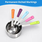 Bopei Measuring Cups and Spoons Set Stainless Steel 10 Piece - Image 3