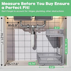 Under Sink Organizer 2 Pack, High Adjustable 2 Tier Under Sink Organizers and - Image 9
