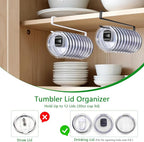 2 Pack Tumbler Lid Organizer, Cup Lid Holder - Image 3