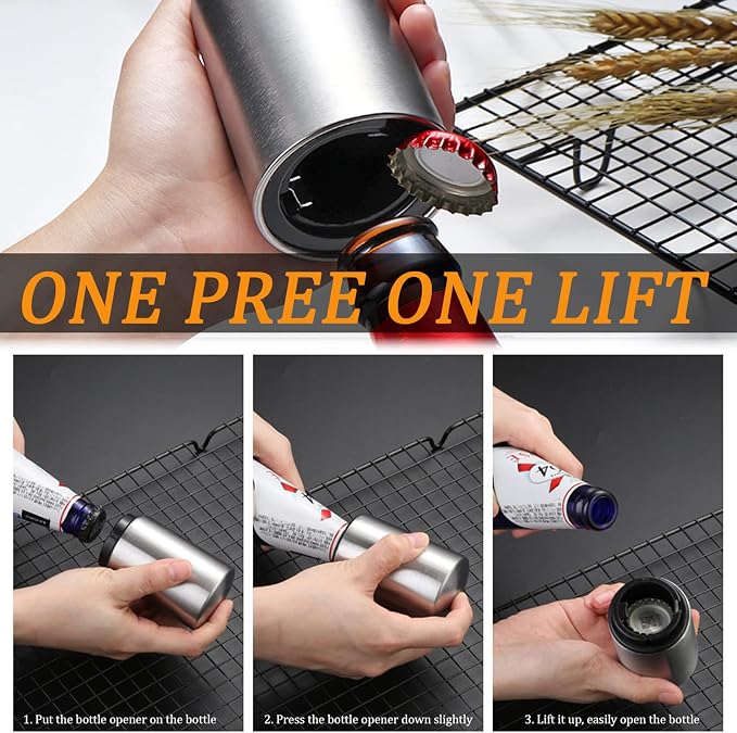 3 Pieces Automatic Magnetic Beer Bottle Opener, Portable Pop the Top Wine - Image 6
