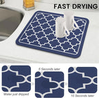 WISELIFE Dish Drying Mat Super Absorbent Drying Mat Large Dish Drying Mats - Image 4