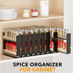 SpaceAid Bamboo Pull Out Spice Rack Organizer - Image 6