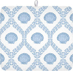 Summer Sea Shell Drying Mat 18x16 Inch, Light Blue Drying Mat by Trongr