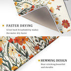Fall Orange Wildflower Dish Drying Mat - Image 3