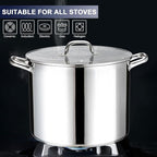 Stainless Steel Large Stock Pot, LIANYU 24 QT Heavy Duty Stockpot - Image 3