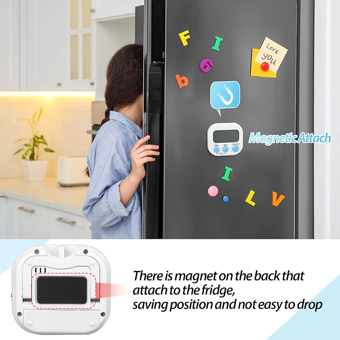 Weewooday 24 Pcs Digital Kitchen Timer Magnetic Timer Bulk On/Off Switch Minute - Image 6