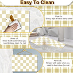 Dish Drying Mat for Kitchen Counter, 16.5’’ X 27.6’’ Checkered Large Coffee - Image 4
