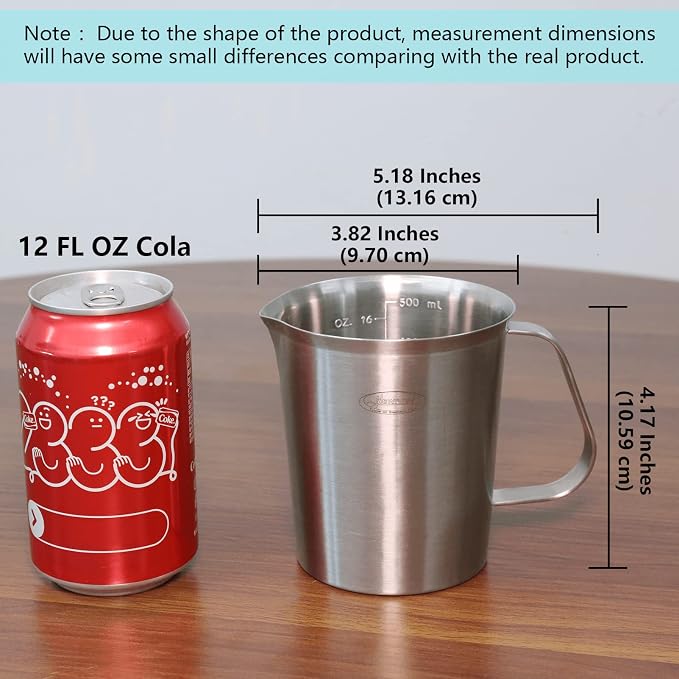 Newness Stainless Steel Measuring Cup, Metal Measuring Cup - Image 6