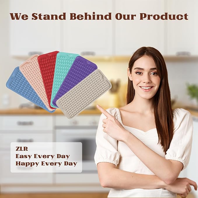 ZLR 2 Pcs Silicone Sponge Holder & Sink Caddy Tray - Image 9