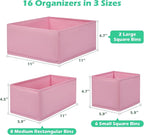 Drawer Clothing Organizer 16-Pack, Fabric Folding Wardrobe Organizer - Image 2