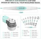 Magnetic Measuring Cups and Spoons Set-Heavy Duty 304 Stainless Steel，Double - Image 6