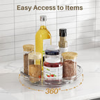 LAMU 2 Pack Clear Lazy Susan Turntable Organizer - Image 4