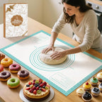 Non-Stick Silicone Pastry Mat, Thick Silicone Baking Mat by MimekitchenKitchenHelper