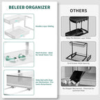 Under Sink Organizer, Extra-Wide Upgrade, 1 Pack 2 Tier Metal Slide Out Cabinet - Image 6