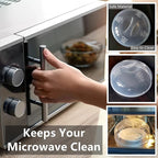 Microwave Cover for Food 2PCS Microwave Splatter Cover Large Microwave Plate - Image 2