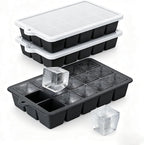 Silicone Ice Cube Tray 3 Pack by Vethwal