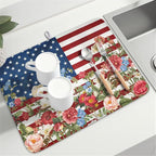 4th of July Dish Drying Mat 24x18 Inch, Patriotic Drying Mat - Image 8