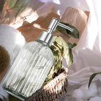 Glass Soap Dispenser with Plastic Pump, Hand Soap Dispenser - Image 2