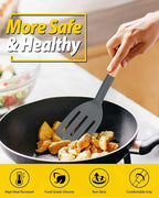 Pack of 2 Silicone Cooking Spatula, Heat Resistant Solid Turner, Non Stick - Image 3