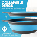 Gevoli Strainer with Self-Draining Base Over-Sink Collapsible Kitchen Colander - Image 2