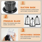 Rotary Cheese Grater Hand Crank, Vegetable Slicer - Image 6