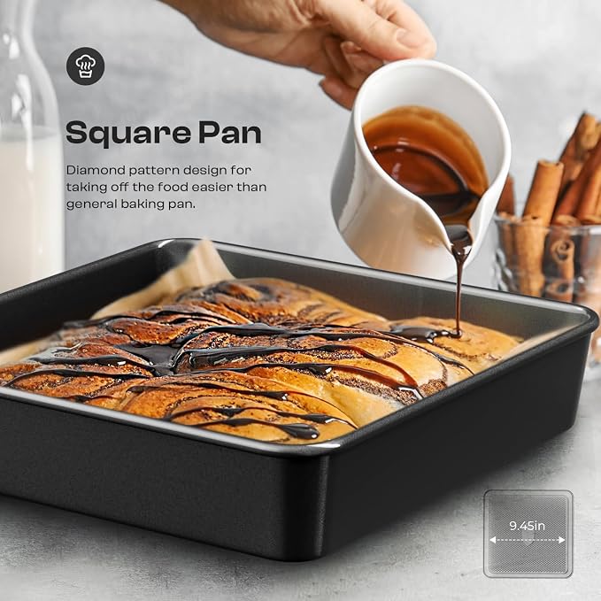 12-Piece Nonstick Bakeware Set, Stackable Non Toxic Baking Pans Set - Image 7