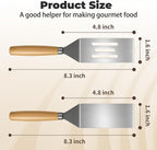 2Pcs Stainless Steel Spatula Set, Mini Serving Spatula - Image 2