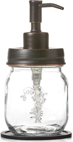 12oz Mason Jar Oil Rubbed Bronze Soap and/or Lotion Dispenser by Industrial+Rewind