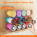 Lifewit Stackable Bottle Storage Organizer, Large Slot Water Bottle Tumbler Cup - Image 3