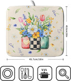 Giwawa Spring Flower Vases Dish Drying Mat - Image 2