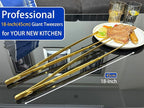 JETKONG 2 Pcs 18 Inch Stainless Steel Grill Tongs Heavy Duty Giant Tweezer Tongs - Image 4