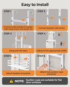 Adjustable 6-Tier Over the Door Pantry Organizer, Spice Rack, Narrow Hanging - Image 6