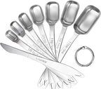 U-Taste Narrow Square Measuring Spoons: 18/8 Stainless Steel Kitchen Measure by U-Taste