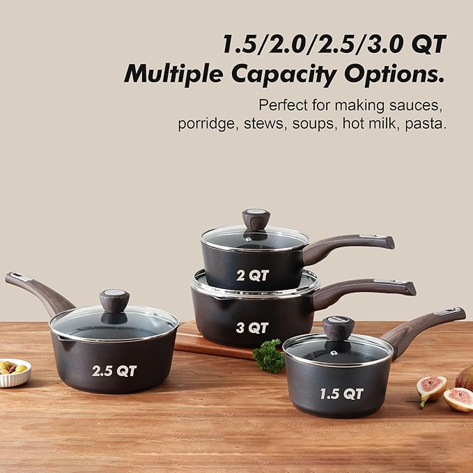 SENSARTE 2.0 & 3.0 Quart Sauce Pan Sets - Image 3
