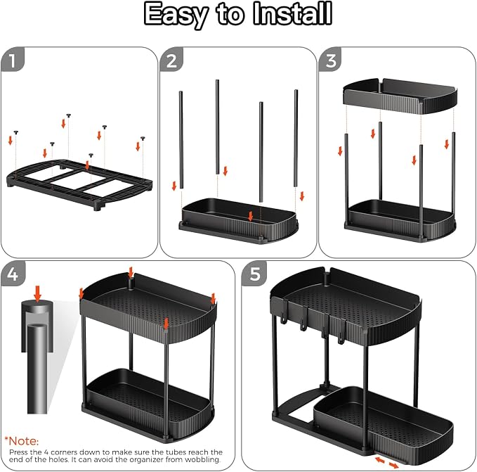 Ukeetap 2 Pack Multi-Purpose Pull-Out Storage Organizers, Under Sink Organizers - Image 7