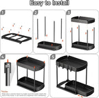 Ukeetap 2 Pack Multi-Purpose Pull-Out Storage Organizers, Under Sink Organizers - Image 7