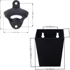 Satin Black Cast Iron Bottle Opener Wall Mounted - Image 5