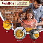 Walfos Silicone Flat Whisk, 11inch Flat Whisk Non Scratch Coated Flat Whisks - Image 7