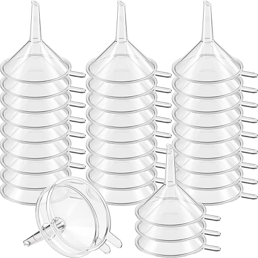Hoolerry 100 Pcs Small Funnel for Filling Small Bottles Clear Plastic Mini - Image 8
