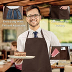 4 Packs Chef Apron, Waterproof Apron, Adjustable Aprons - Image 5