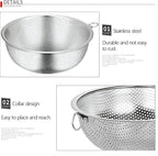 GREATLINK Stainless Steel Colander and Fine Mesh Strainer - Image 6