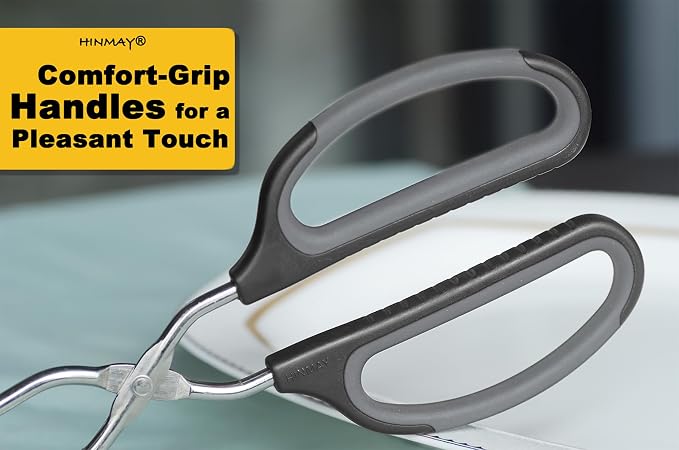 HINMAY Scissor Tongs with Comfort-Grip Handle 12-Inch Cooking Tongs - Image 5