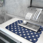 Patriotic July of 4th Blue Star Dish Drying Mat - Image 5