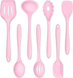TeamFar Silicone Cooking Utensil Set of 7, Kitchen Nonstick Tools Turner Spoon by TeamFar