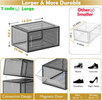 7 code Large Clear Shoe Boxes Organizer【Thicker Material】 Stronger Shoe Box - Image 3