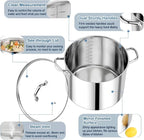 P&P CHEF 16 QT Stock Pot with Lid, Stainless Steel Large Cooking Pot, Soup - Image 3