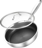 DELARLO 8inch Tri-Ply Stainless Steel Frying Pan by DELARLOCOOKWARE