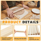 Sasylvia 10 Pcs Pottery Rolling Pin Guides Wood Teaching Rolling Mud Stick - Image 3