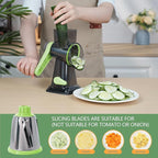 Rotary Cheese Grater with Handle-Versatile Cheese Grater Non-Slip Suction Base - Image 3