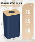 Recycling Bins for Kitchen, 26 Gallon Recycle Bin - Image 4